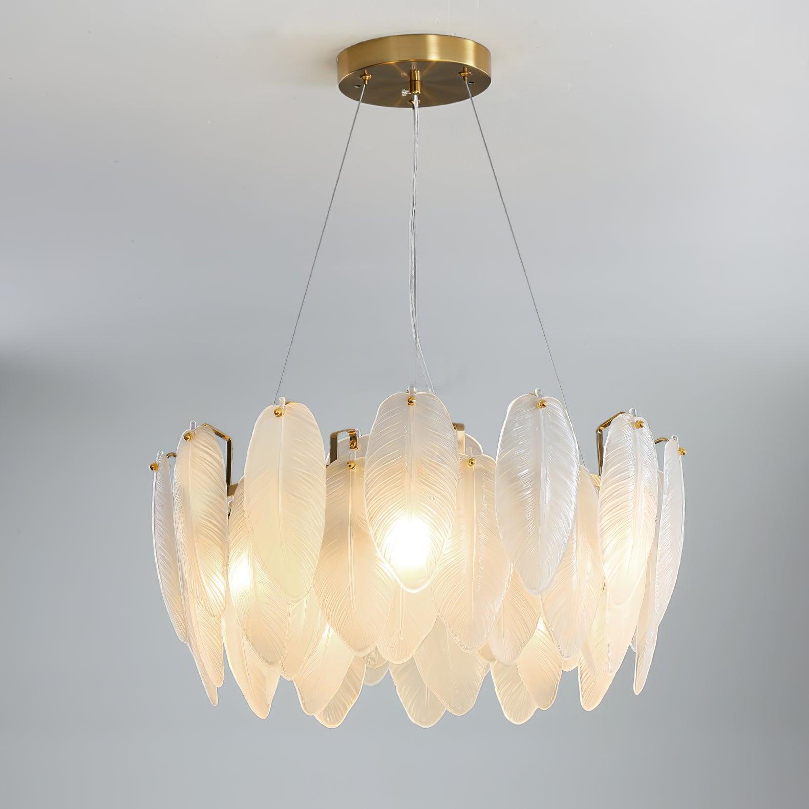 Fenne Glass Feather Chandelier Cox & Finch