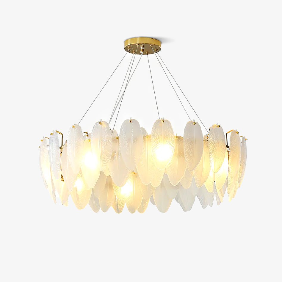 Fenne Glass Feather Chandelier Cox & Finch