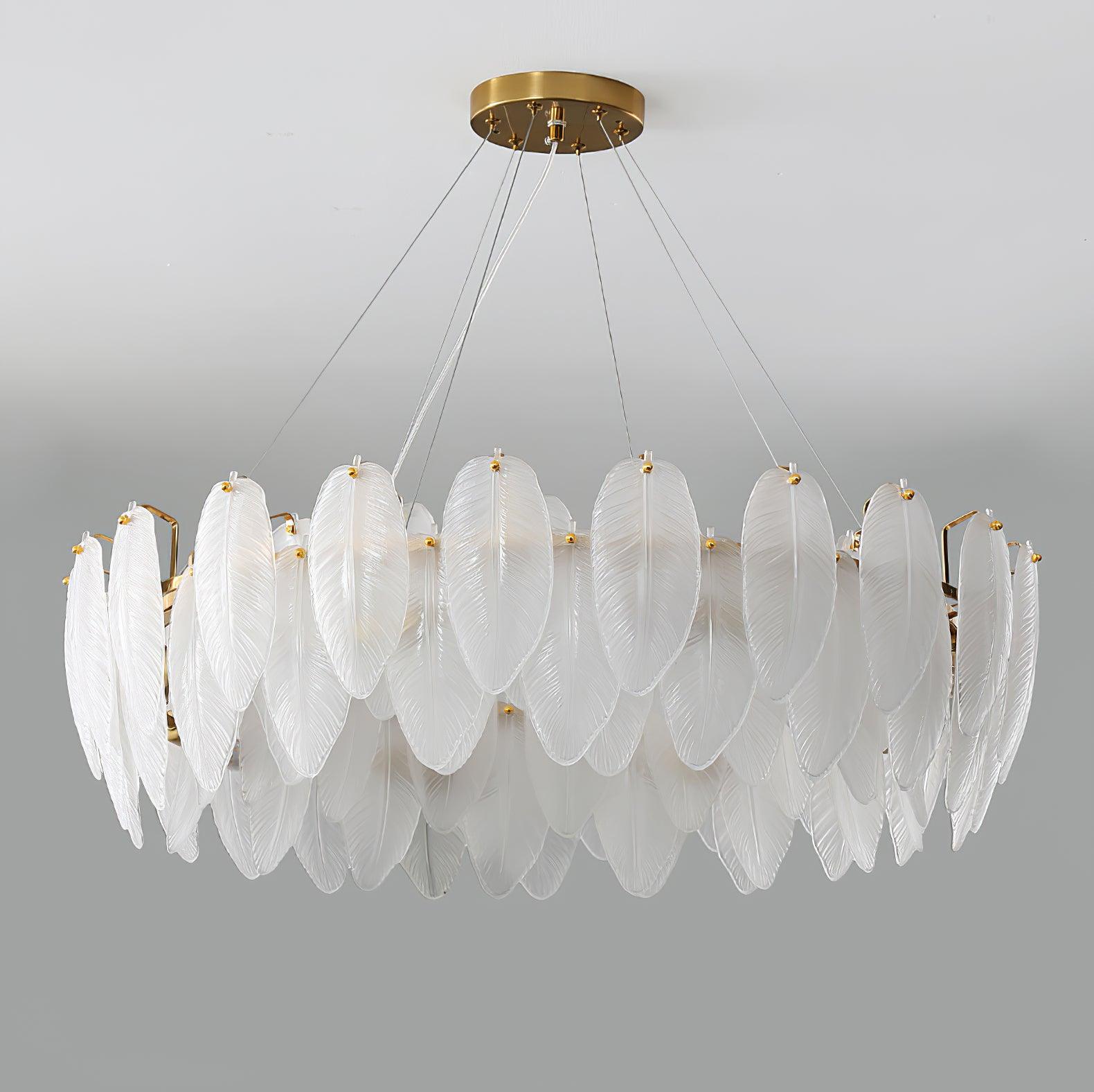 Fenne Glass Feather Chandelier Cox & Finch