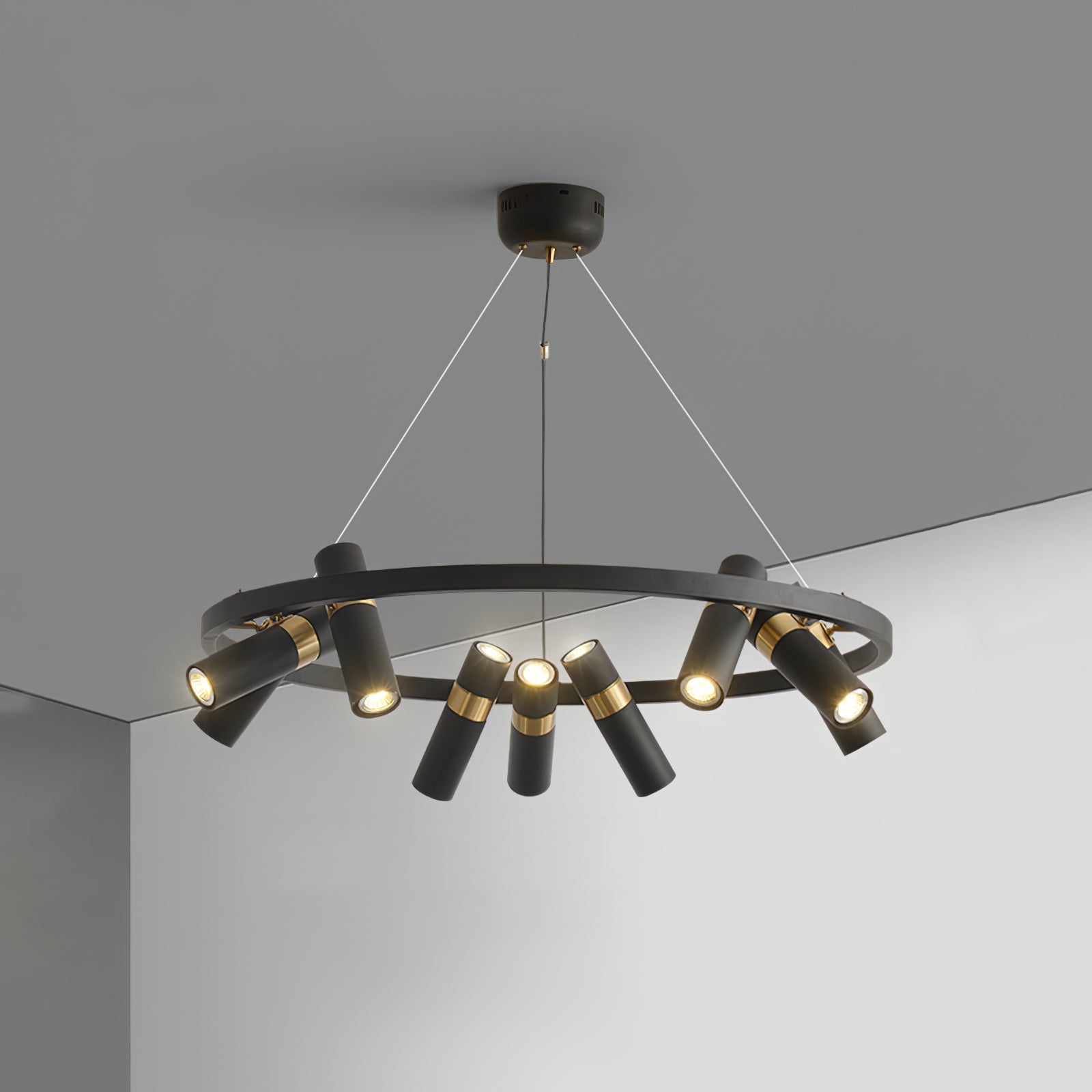 Melle Black Mutil Pipe Chandelier Cox & Finch