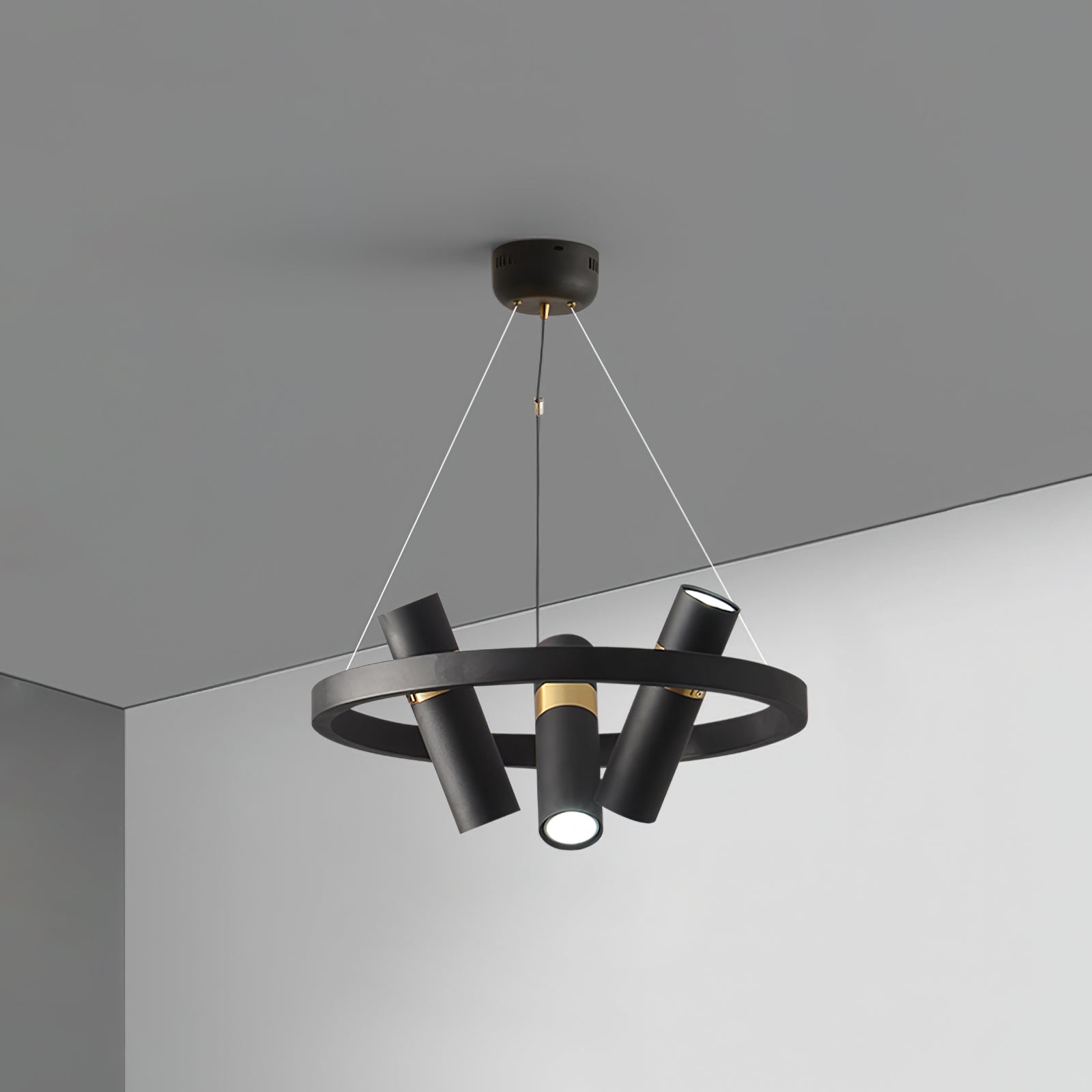 Melle Black Mutil Pipe Chandelier Cox & Finch