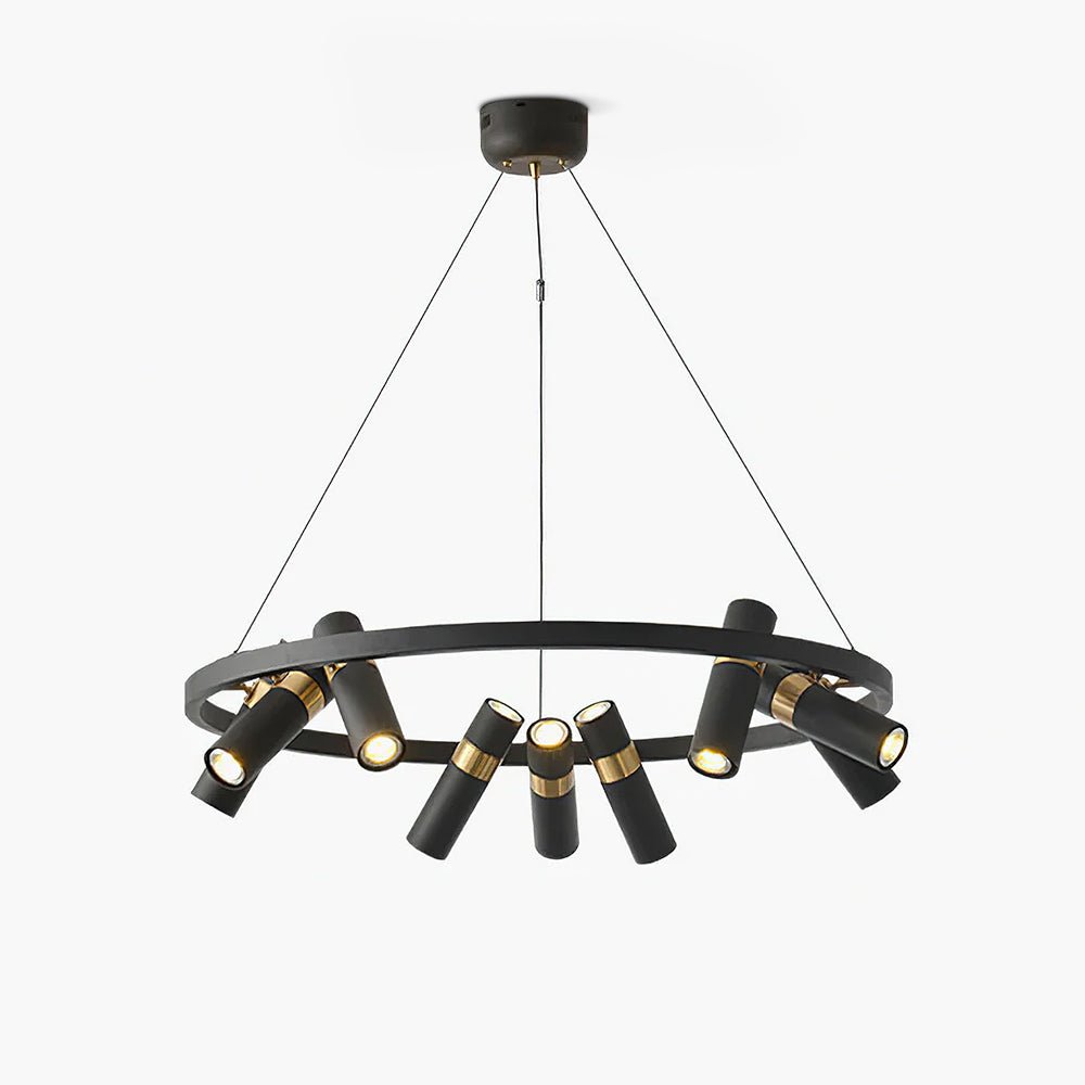 Melle Black Mutil Pipe Chandelier Cox & Finch