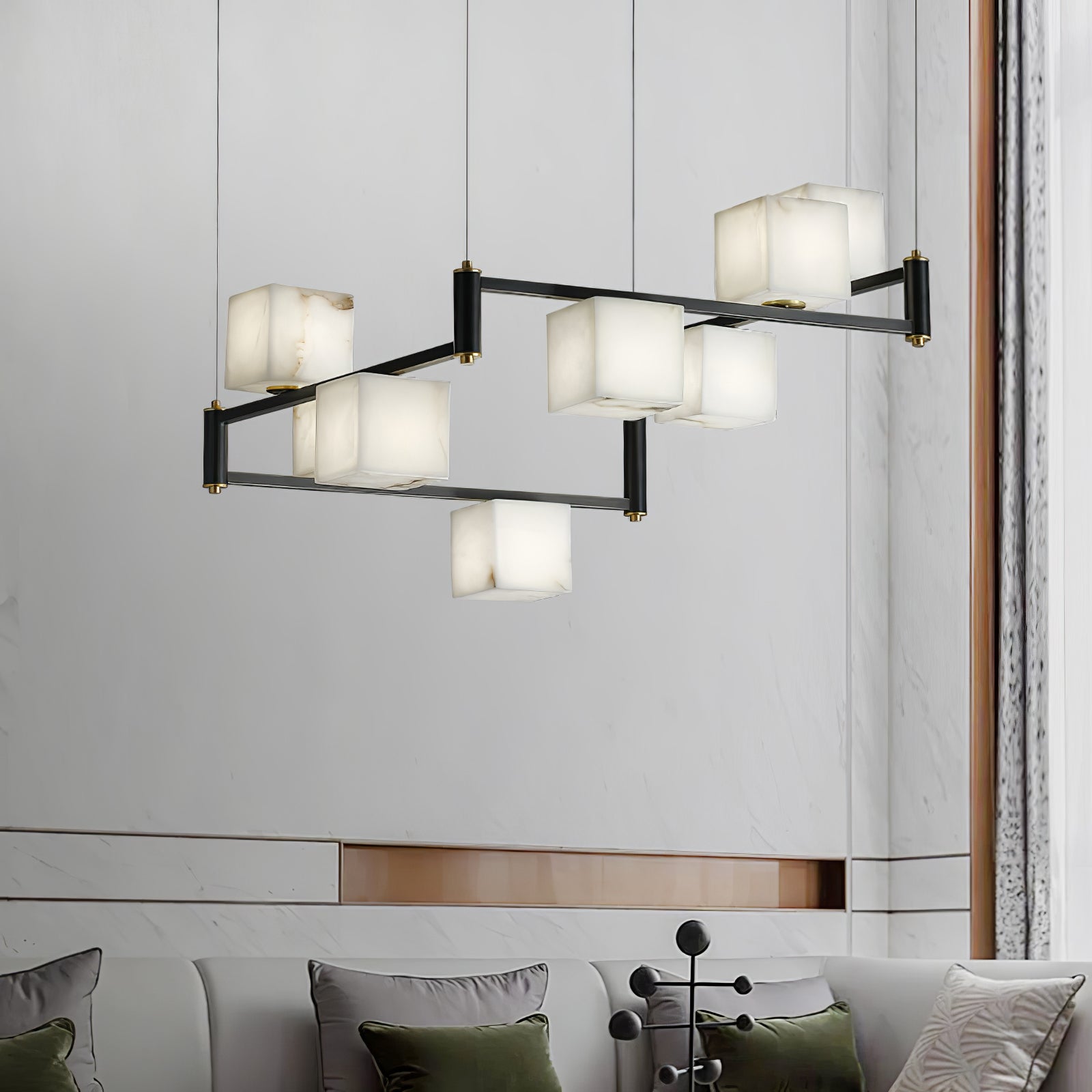 Quinn Square Box Chandelier Cox & Finch