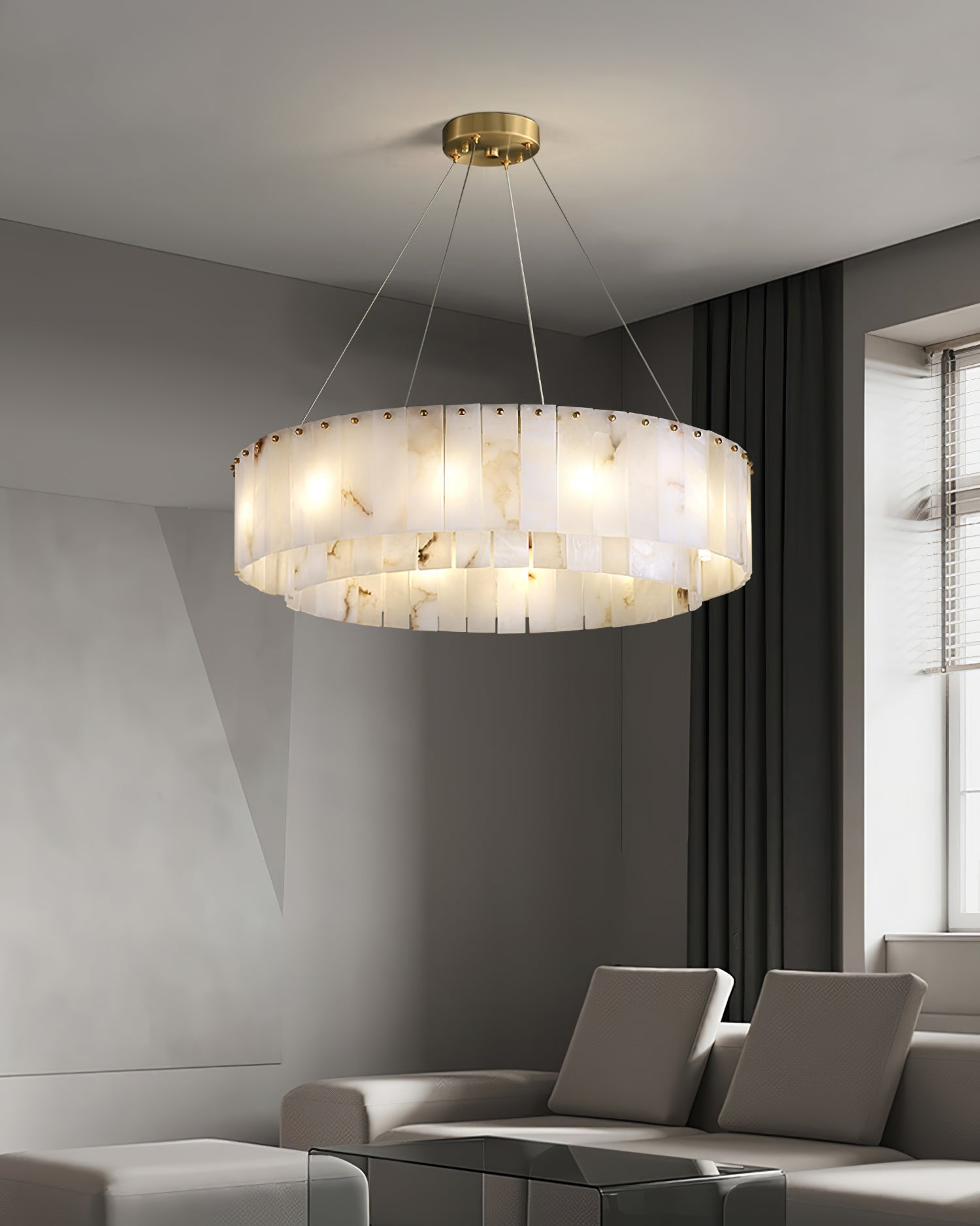 Elise Alabaster Chandelier Cox & Finch